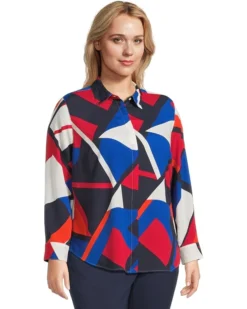 Lauren Ralph Lauren Plus Size Classic Fit Print Crepe Shirt | Shirts & Tops -Lauren Ralph Store 71iwRKgiiIL. AC SR736920