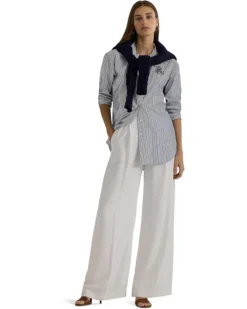 Lauren Ralph Lauren Petite Relaxed Fit Striped Stretch Cotton Shirt | Shirts & Tops -Lauren Ralph Store 71lPtcQym0L. AC SR736920 1