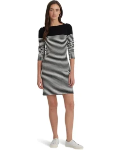 Lauren Ralph Lauren Striped Cotton Boatneck Dress | Dresses