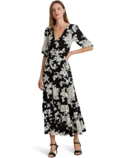 Lauren Ralph Lauren Floral Belted Bubble Crepe Dress | Dresses