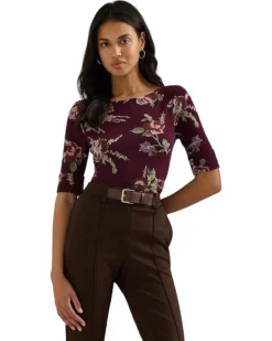 Lauren Ralph Lauren Petite Floral Stretch Cotton Boatneck Tee | Shirts & Tops -Lauren Ralph Store 71nn4bTbPJL. AC SR736920
