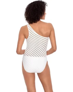 Lauren Ralph Lauren Ottoman Mesh One Shoulder One-Piece | Swimwear -Lauren Ralph Store 71ns9J8pOgL. AC SR736920