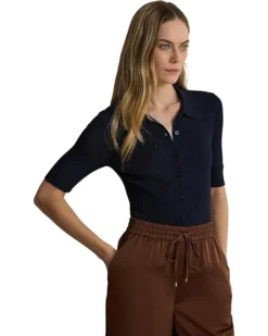 Lauren Ralph Lauren Rib-Knit Elbow-Sleeve Polo Cardigan | Sweaters -Lauren Ralph Store 71opw3b6gkL. AC SR736920