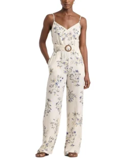 Lauren Ralph Lauren Floral Linen Belted Wide-Leg Jumpsuit | Jumpsuits & Rompers
