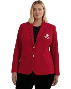 Lauren Ralph Lauren Plus Size Bullion Jacquard Blazer | Coats & Outerwear