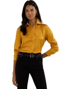 Lauren Ralph Lauren Classic Fit Satin Charmeuse Shirt | Shirts & Tops -Lauren Ralph Store 71qK3mhK8 L. AC SR736920