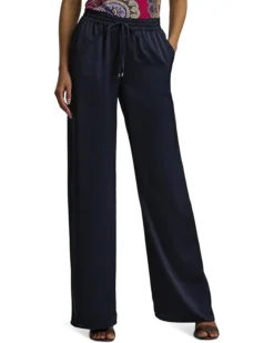 Lauren Ralph Lauren Satin Charmeuse Wide-Leg Pants