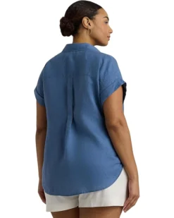Lauren Ralph Lauren Plus-Size Linen Dolman-Sleeve Shirt | Shirts & Tops -Lauren Ralph Store 71sh1aBb8gL. AC SR736920