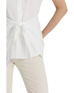 Lauren Ralph Lauren Tie Front Cotton Broadcloth Shirt | Shirts & Tops -Lauren Ralph Store 71teEv5B1ZL. AC SR736920