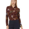 Lauren Ralph Lauren Slim Fit Print Stretch Jersey Shirt | Sweaters