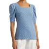 Lauren Ralph Lauren Polka-Dot Slub Jersey Puff-Sleeve Tee | Shirts & Tops