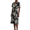 Lauren Ralph Lauren Floral Belted Crinkle Georgette Dress | Dresses
