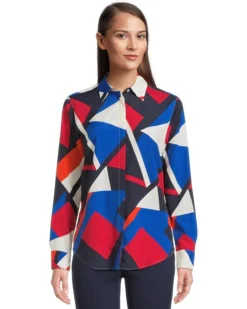 Lauren Ralph Lauren Classic Fit Print Crepe Shirt | Shirts & Tops