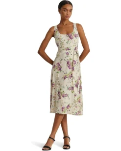 Lauren Ralph Lauren Floral Belted Crepe Sleeveless Dress | Dresses -Lauren Ralph Store 71xziKzPGEL. AC SR736920