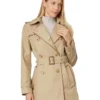 Lauren Ralph Lauren Belted Db W Pu Trim30" | Coats & Outerwear