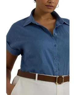 Lauren Ralph Lauren Plus-Size Linen Dolman-Sleeve Shirt | Shirts & Tops -Lauren Ralph Store 81 DlyqkDrL. AC SR736920