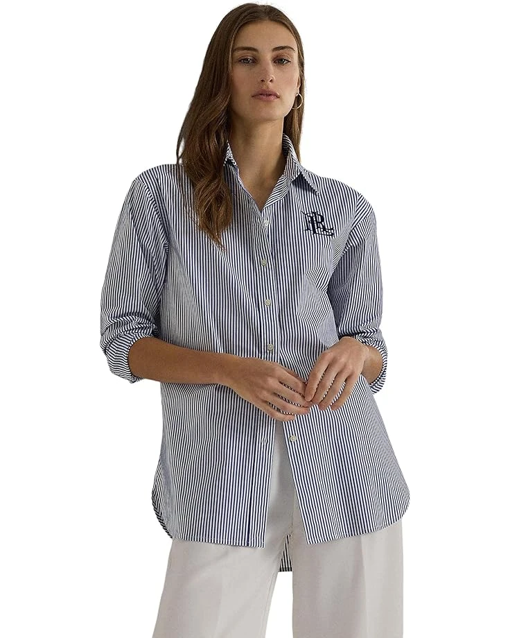 Lauren Ralph Lauren Relaxed Fit Striped Stretch Cotton Shirt | Shirts & Tops 1 Lauren Ralph Lauren Relaxed Fit Striped Stretch Cotton Shirt | Shirts & Tops