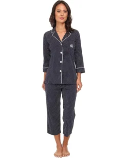 Lauren Ralph Lauren Essentials Bingham Knits Capri PJ Set | Sleepwear -Lauren Ralph Store 812zCiskIL. AC SR736920