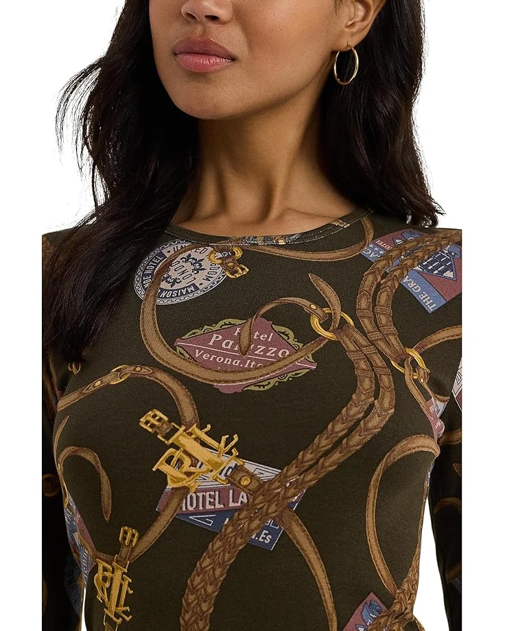 Lauren Ralph Lauren Belting-Print Cotton Long-Sleeve Tee | Shirts & Tops 3 Lauren Ralph Lauren Belting-Print Cotton Long-Sleeve Tee | Shirts & Tops - Image 3