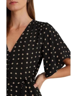 Lauren Ralph Lauren Geo-Print Crepe Flutter-Sleeve Dress | Dresses -Lauren Ralph Store 81B3N41SL. AC SR736920