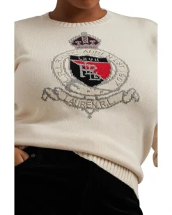 Lauren Ralph Lauren Plus Size Intarsia-Knit Crest Cotton Sweater | Sweaters 6 Lauren Ralph Lauren Plus Size Intarsia-Knit Crest Cotton Sweater | Sweaters -Lauren Ralph Store 81CX9ehHNqL. AC SR736920