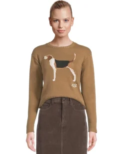 Lauren Ralph Lauren Intarsia-Knit Beagle Cotton Sweater | Sweaters