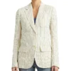 Lauren Ralph Lauren Striped Cotton-Blend Blazer | Coats & Outerwear