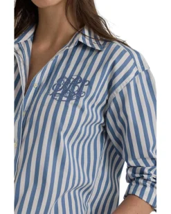 Lauren Ralph Lauren Petite Oversize Striped Cotton Broadcloth Shirt | Shirts & Tops -Lauren Ralph Store 81I0vzzrRhL. AC SR736920