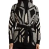 Lauren Ralph Lauren Geo-Motif Belted Wool-Blend Cardigan | Sweaters
