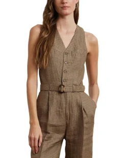 Lauren Ralph Lauren Houndstooth Belted Linen Jumpsuit | Jumpsuits & Rompers -Lauren Ralph Store 81K12GokxXL. AC SR736920