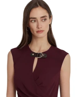 Lauren Ralph Lauren Buckle-Trim Georgette Cap Sleeve Dress | Dresses -Lauren Ralph Store 81KD5LvYiNL. AC SR736920