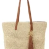 Lauren Ralph Lauren Crochet-Straw Medium Whitney Tote | Handbags