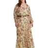 Lauren Ralph Lauren Plus-Size Floral Crinkle Georgette Tiered Dress | Dresses