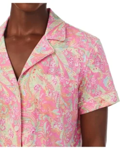 Lauren Ralph Lauren Short Sleeve Notch Collar Bermuda PJ Set | Sleepwear -Lauren Ralph Store 81QAqIPvejL. AC SR736920