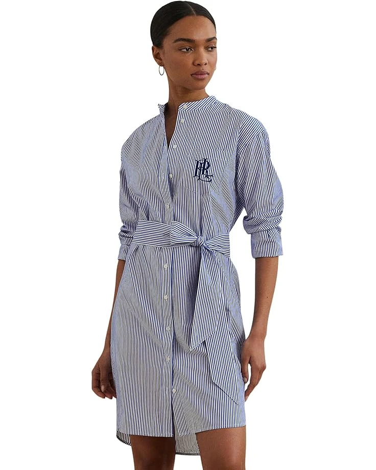 Lauren Ralph Lauren Striped Belted Broadcloth Shirtdress | Dresses 1 Lauren Ralph Lauren Striped Belted Broadcloth Shirtdress | Dresses