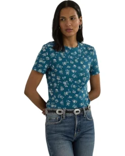 Lauren Ralph Lauren Floral Stretch Cotton Crewneck Tee | Shirts & Tops