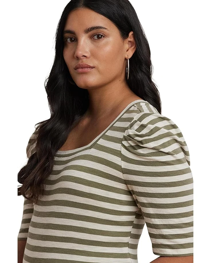 Lauren Ralph Lauren Plus Size Dalmaz Mid Sleeve T-Shirt | Shirts & Tops 3 Lauren Ralph Lauren Plus Size Dalmaz Mid Sleeve T-Shirt | Shirts & Tops - Image 3