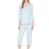 Lauren Ralph Lauren Essentials Bingham Knits Capri PJ Set | Sleepwear