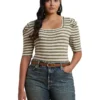 Lauren Ralph Lauren Plus Size Dalmaz Mid Sleeve T-Shirt | Shirts & Tops