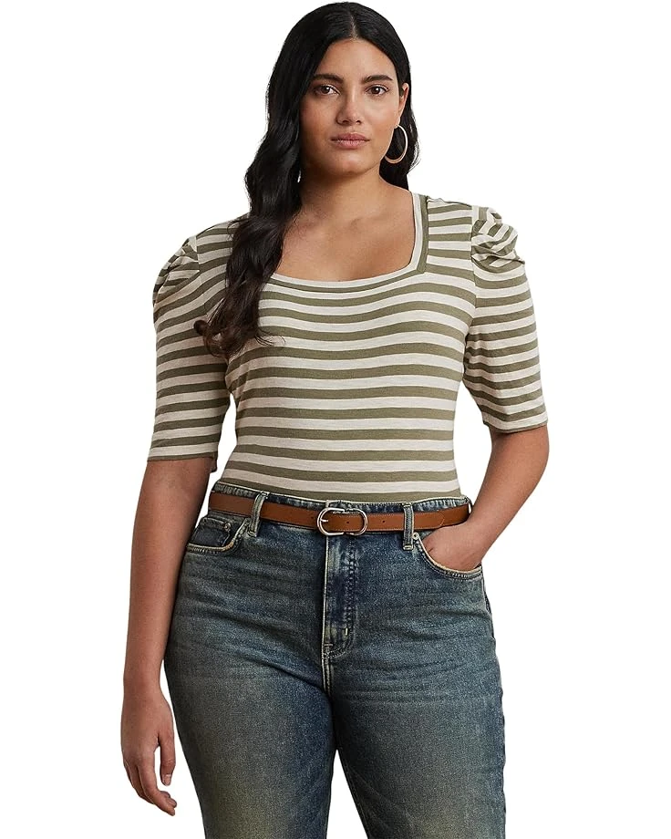 Lauren Ralph Lauren Plus Size Dalmaz Mid Sleeve T-Shirt | Shirts & Tops 1 Lauren Ralph Lauren Plus Size Dalmaz Mid Sleeve T-Shirt | Shirts & Tops