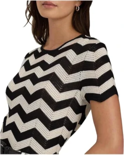 Lauren Ralph Lauren Chevron Short-Sleeve Sweater | Sweaters -Lauren Ralph Store 81d fODihL. AC SR736920