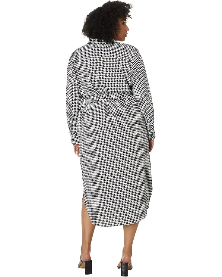 Lauren Ralph Lauren Plus-Size Houndstooth Belted Crepe Shirtdress | Dresses 2 Lauren Ralph Lauren Plus-Size Houndstooth Belted Crepe Shirtdress | Dresses - Image 2