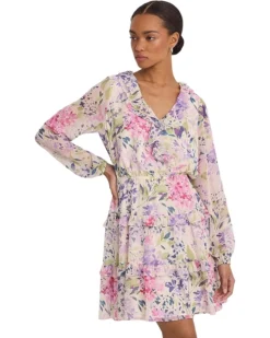 Lauren Ralph Lauren Floral Crinkle Georgette Surplice Dress | Dresses