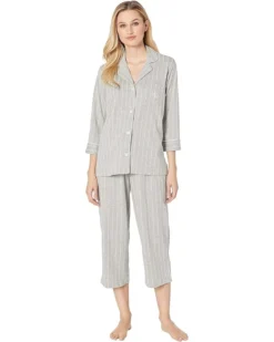 Lauren Ralph Lauren Essentials Bingham Knits Capri PJ Set | Sleepwear -Lauren Ralph Store 81gmxWQFhBL. AC SR736920