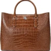 Lauren Ralph Lauren Embossed Leather Large Marcy Satchel | Handbags