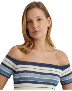 Lauren Ralph Lauren Striped Off-the-Shoulder Sweater | Shirts & Tops -Lauren Ralph Store 81iYEkUaD9L. AC SR736920