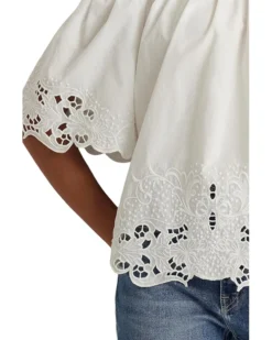 Lauren Ralph Lauren Eyelet Cotton Off-the-Shoulder Blouse | Shirts & Tops -Lauren Ralph Store 81np0yhKaHL. AC SR736920