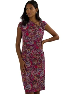 Lauren Ralph Lauren Paisley Stretch Jersey Cap-Sleeve Dress | Dresses
