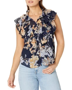 Lauren Ralph Lauren Petite Floral Georgette Sleeveless Shirt | Shirts & Tops