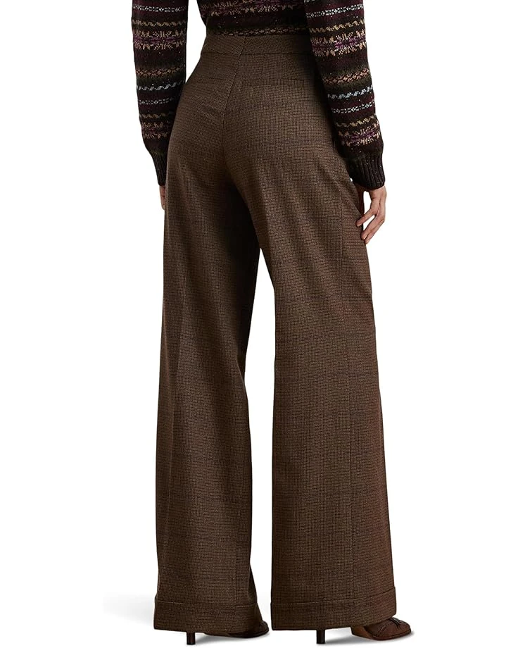Lauren Ralph Lauren Checked Pleated Wool Wide-Leg Pants 2 Lauren Ralph Lauren Checked Pleated Wool Wide-Leg Pants - Image 2